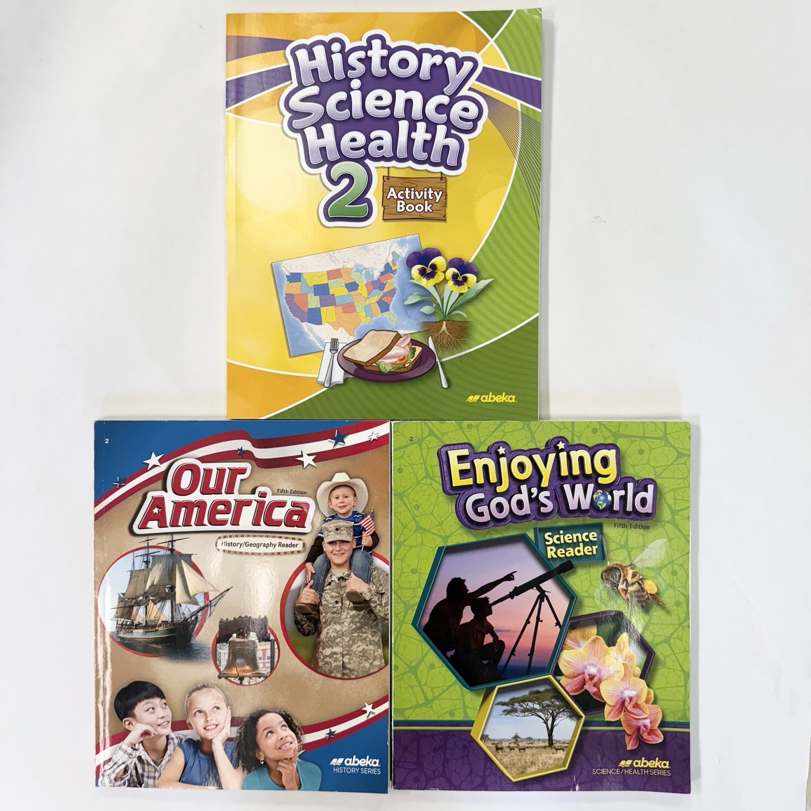 ABEKA 2 Science History 5th Edition Readers & Activity Books Enjoying God’s 2nd