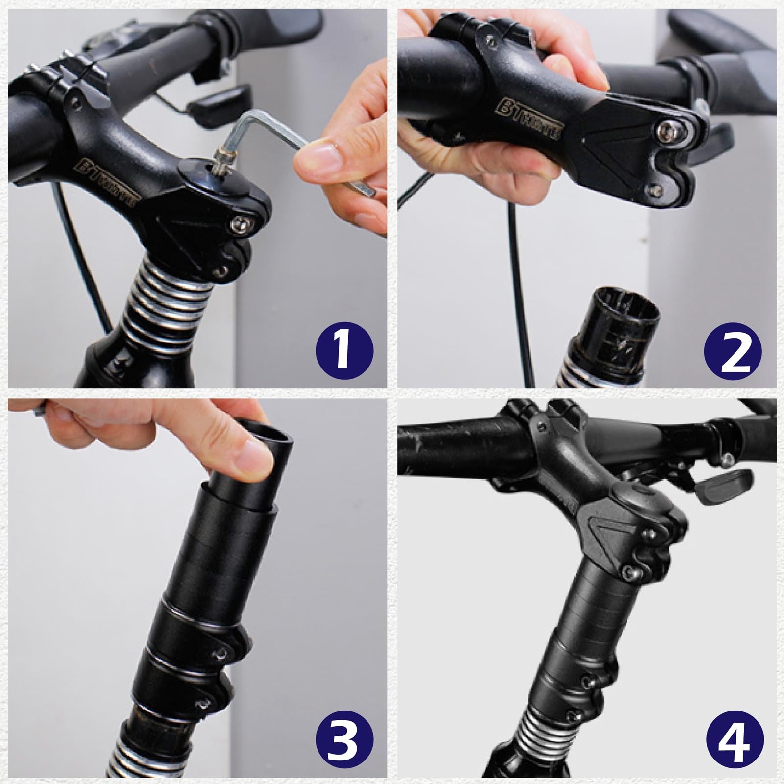 TRIWONDER Bike Stem Riser Handlebar Extender Bicycle Fork Stem for MTB BMX Mo...