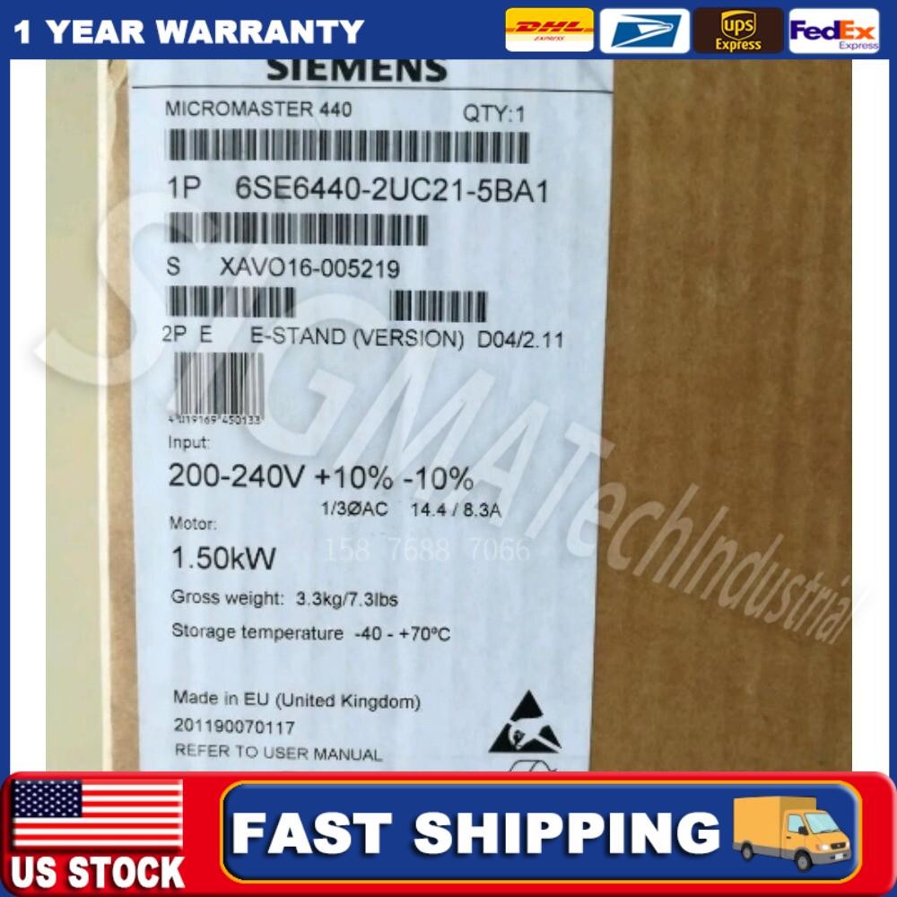 New Siemens 6SE6 440-2UC21-5BA1 6SE6440-2UC21-5BA1 US FREE TAX