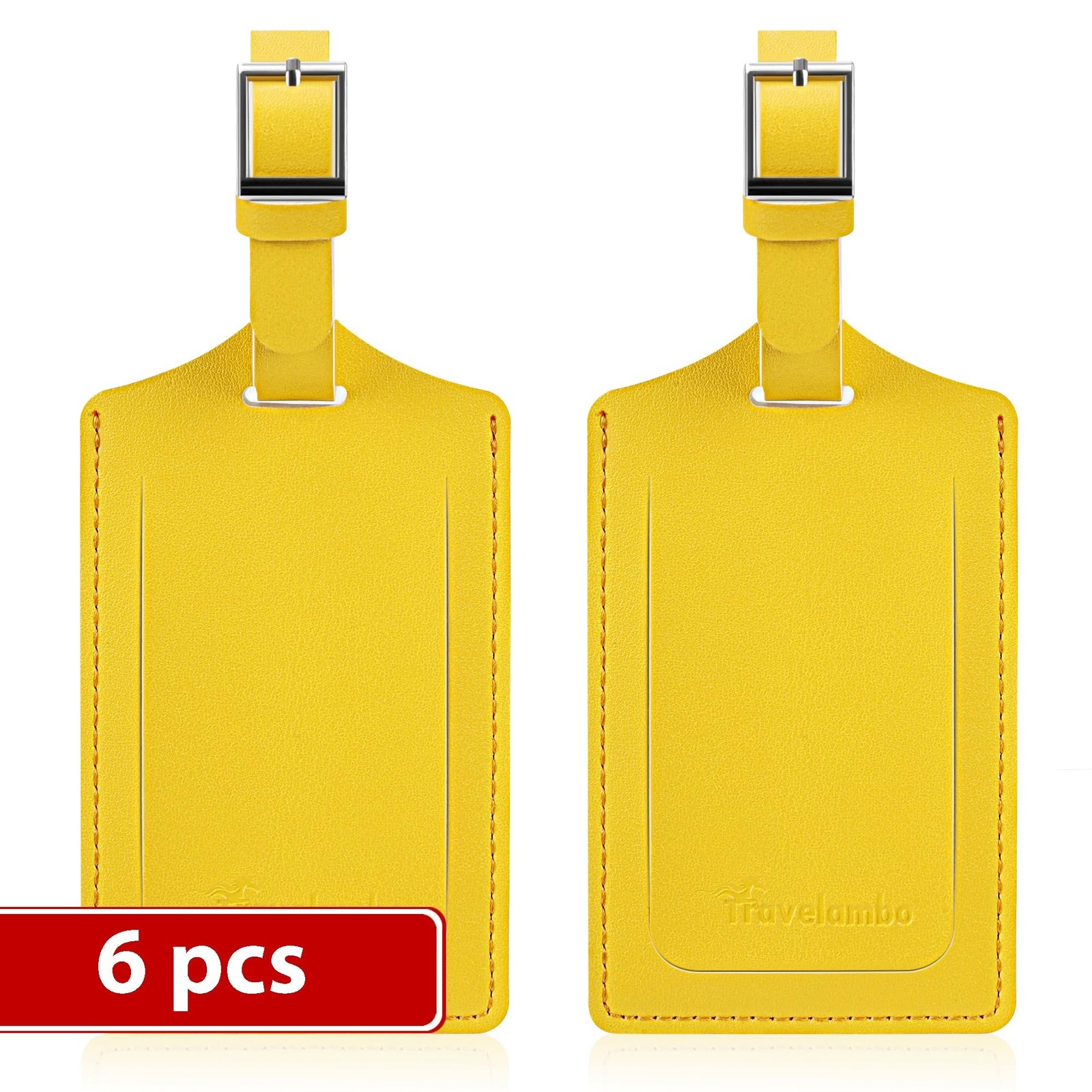 Travelambo 6 Pack Luggage Tags for Suitcases Airplane Travel Essentials | Bri...