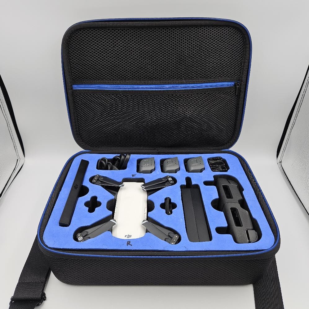 DJI Spark Drone MM1A Alpine White Fly More Combo 1080p w/ Case & Controller
