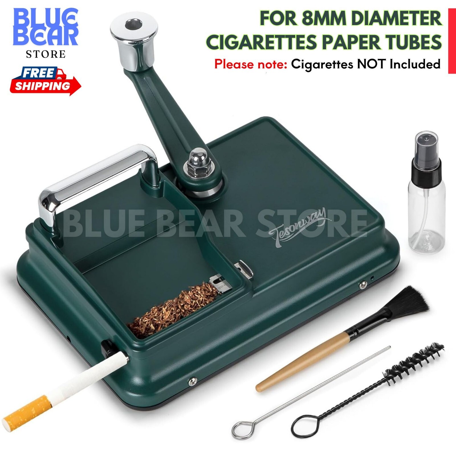 Hand Crank  Cigarette Injector Machine for Rolling Kings Size/ 100's Cigarettes