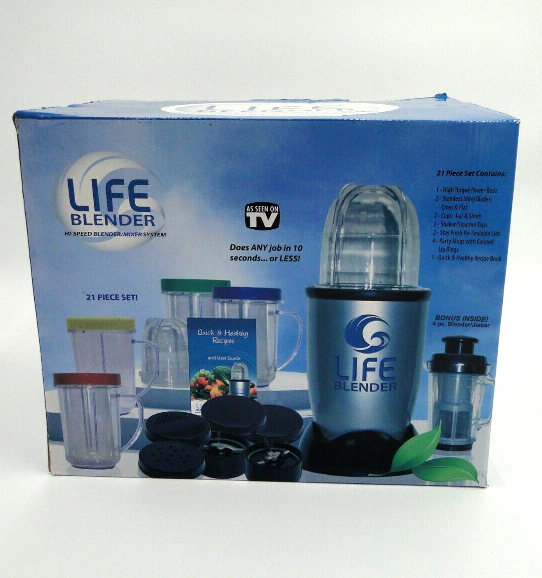 Life Blender 21 Piece Blender Hi Speed Mixing Set, Open Box