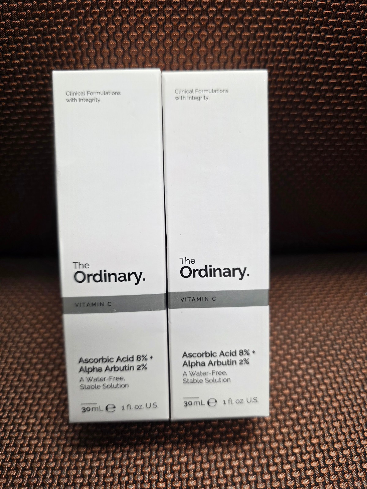 2 pack The Ordinary Ascorbic Acid 8% + Alpha Arbutin 2% Serum — 2 × 1 fl oz