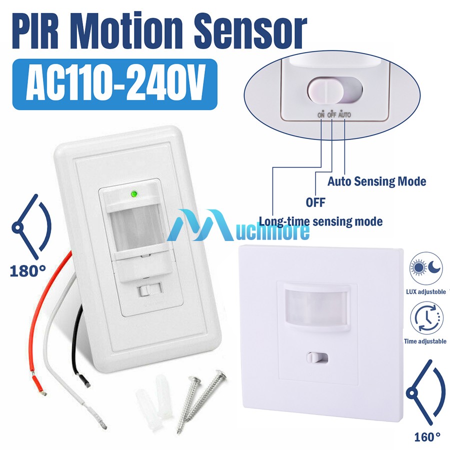 110-240V Automatic PIR Occupancy Motion Sensor Light Switch Auto On/Off Infrared