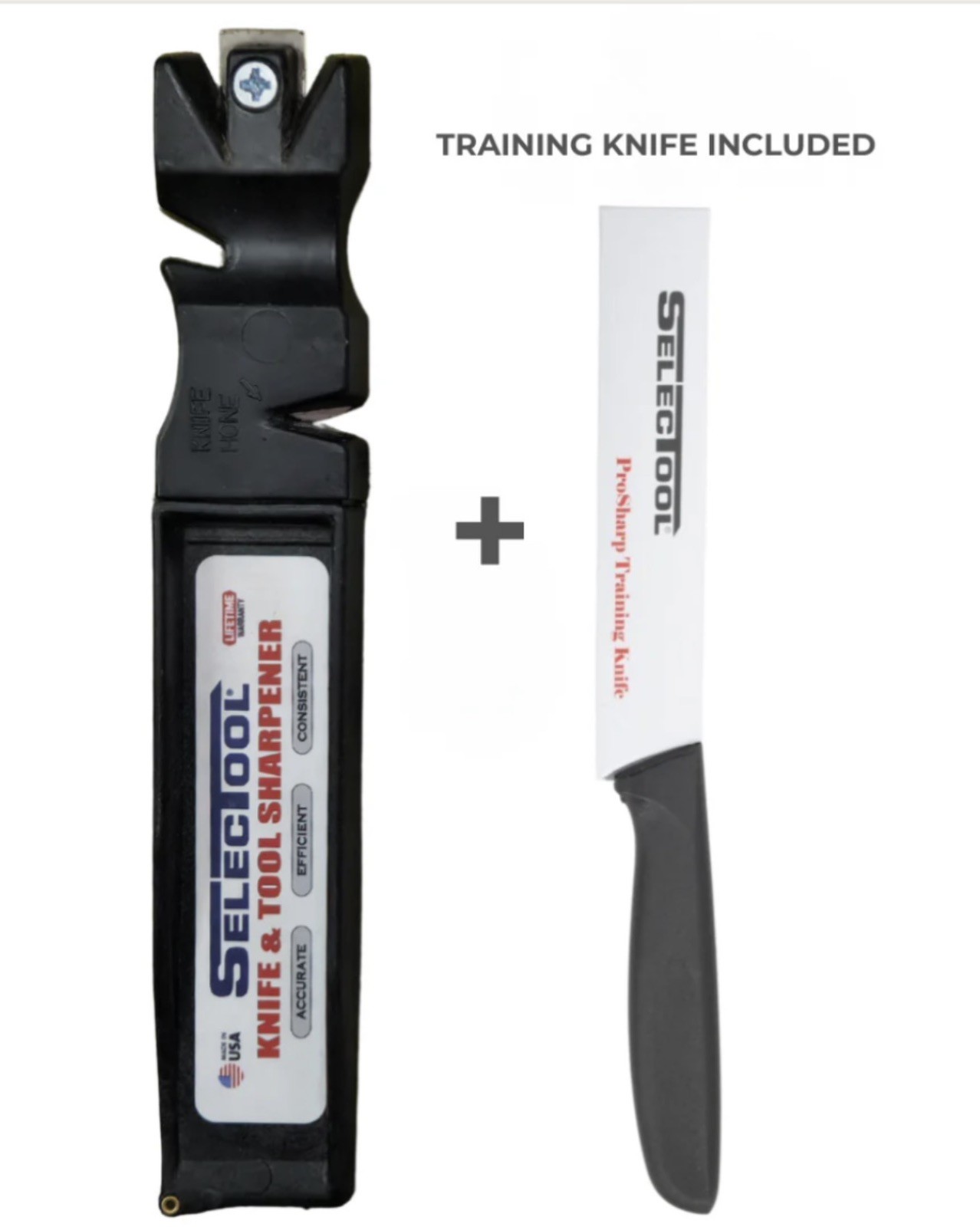 SelectTool 4-In-1 Tool Professional Knife Sharpener + Training Knife Compact New