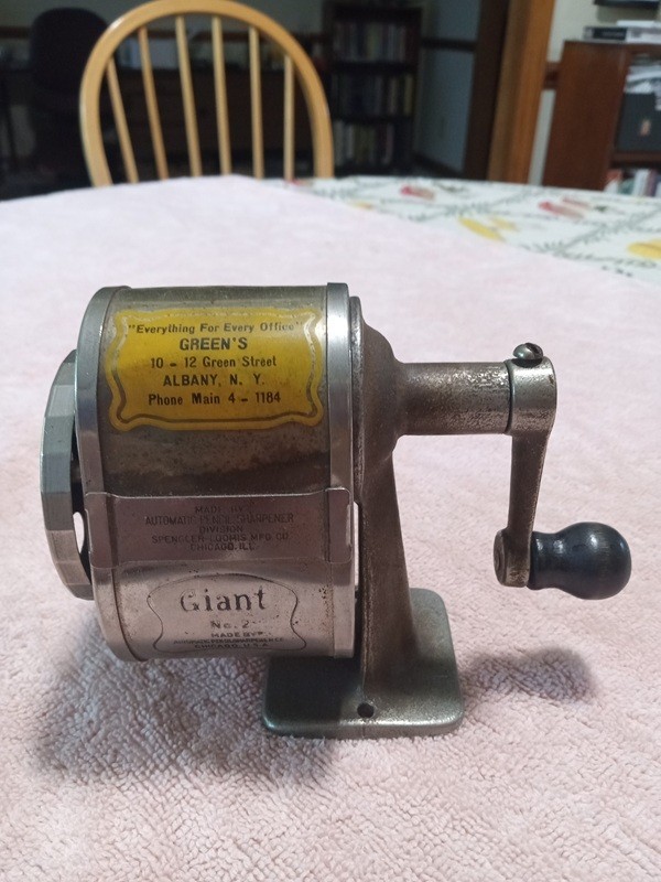 Antique Spengler-Loomis GIANT No. 2 Automatic Pencil Sharpener, Albany Marked