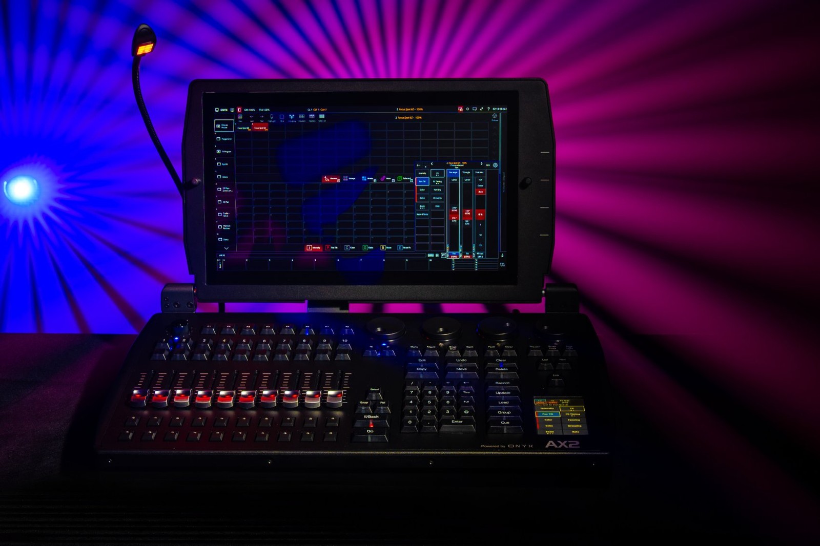 American DJ AX2 Lighting Controller Powered by ONYX Obsidian Control Systems ADJ