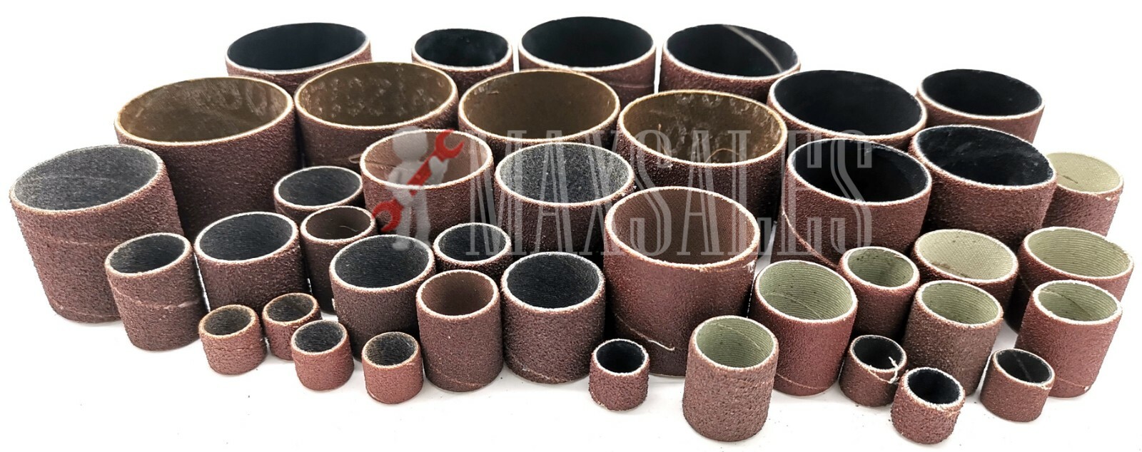40pc Sanding Drum Paper Set 120 Grit & 80 Grit Size 1/2",3/4",1",1-1/2" - 2" dia