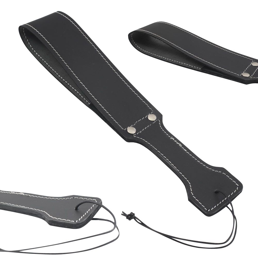 Real Cowhide Leather Paddle Bdsm Spanking Paddle Belting Paddle Fetish Whip Crop