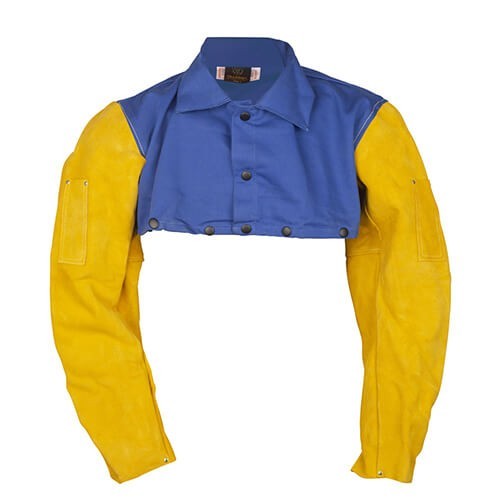 Tillman 9221XL 9 oz. Blue Cotton/Leather Cape Sleeve X-Large