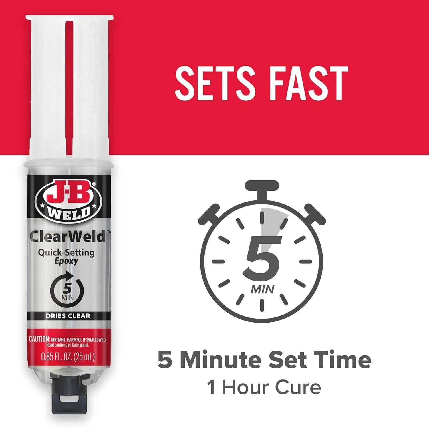 Versatile ClearWeld Epoxy Syringe - Fast 25ml Bonding Solution for All Surfaces