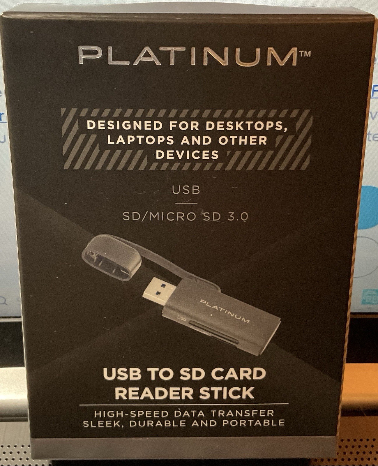 Platinum USB to SD/ MICRO SD 3.0 Memory Card Reader - Black PT-CRSA1
