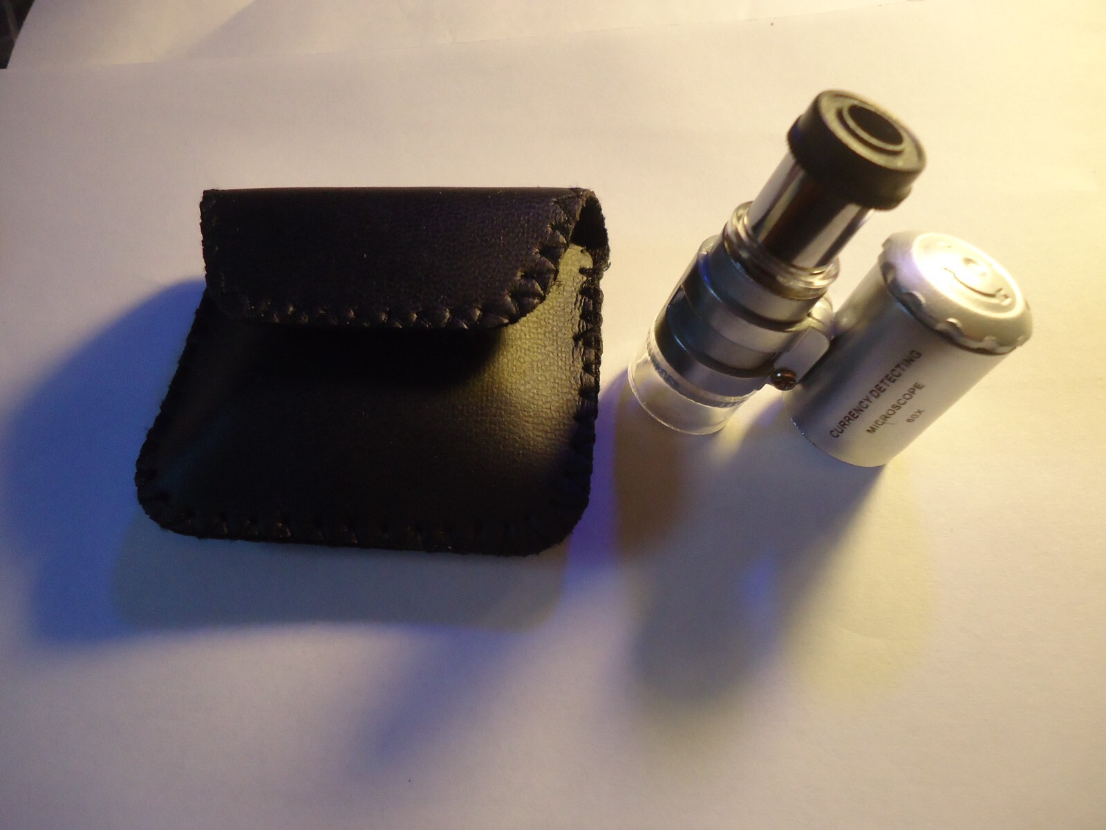 1- 60x microscope blue light white light with cases pocket size #lot.