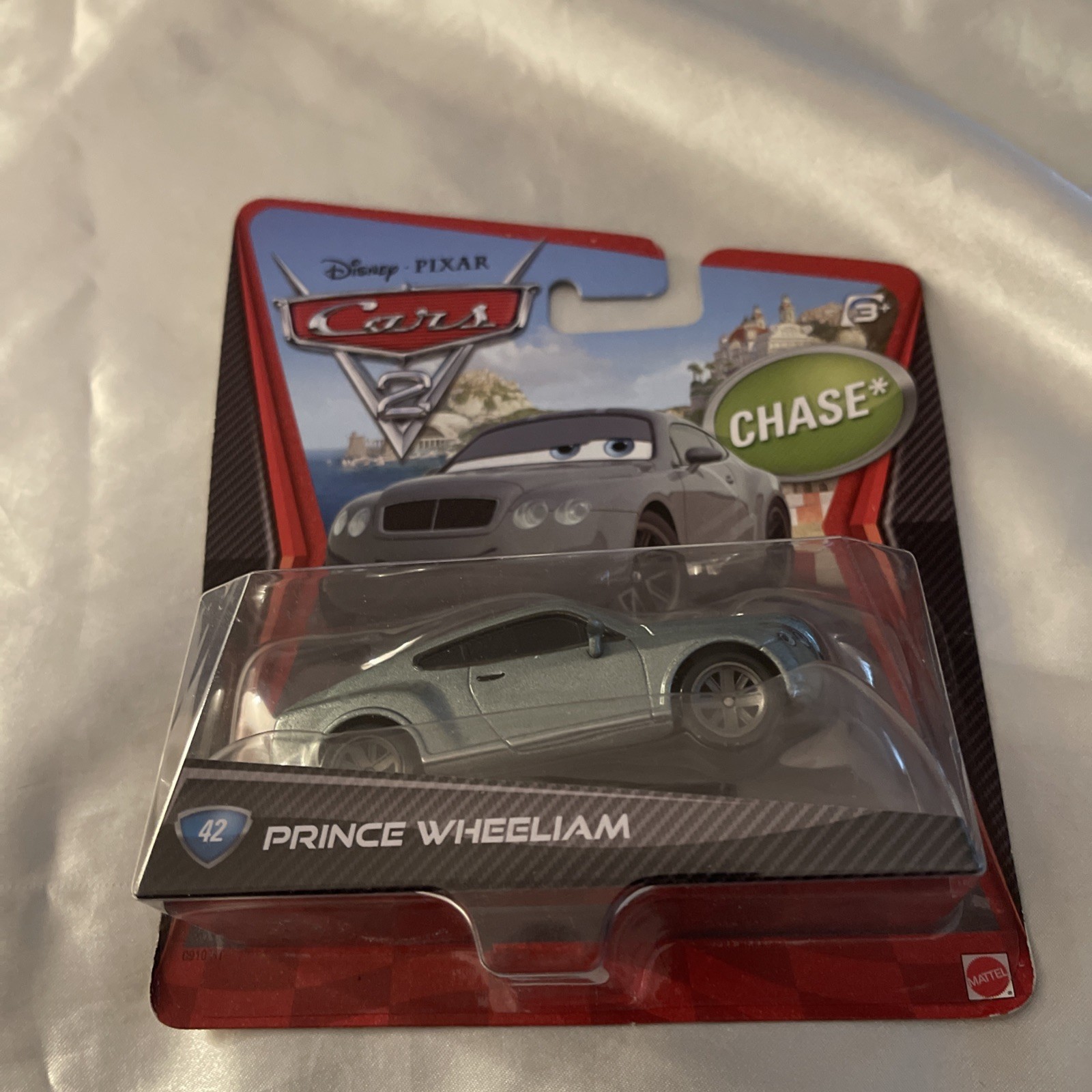 Disney Pixar Cars 2012 Prince Wheeliam Chase #48 1:55 Diecast New
