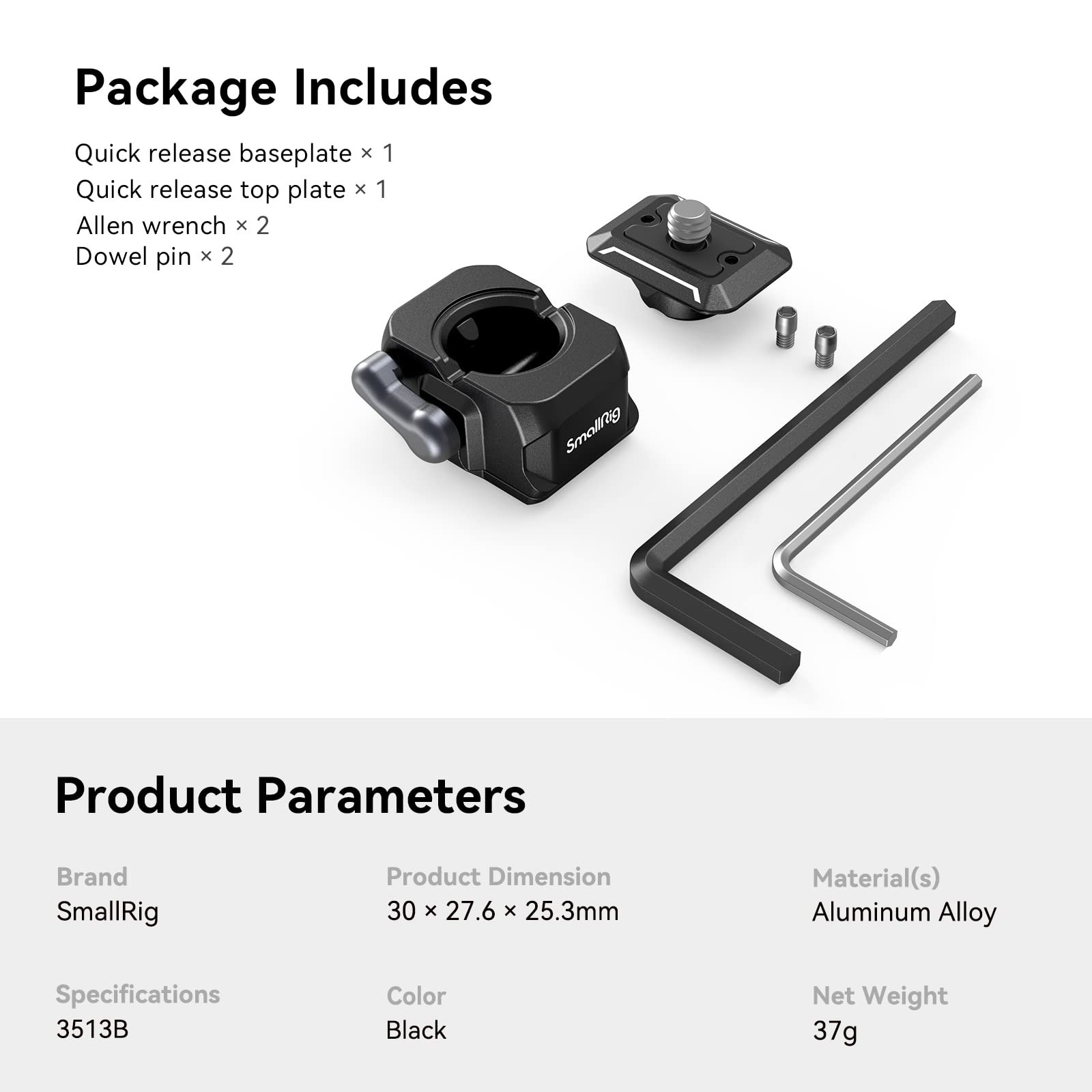 HawkLock Mini Quick Release Camera Mount Adapter 1/4 Inch Screw Plate 3513C