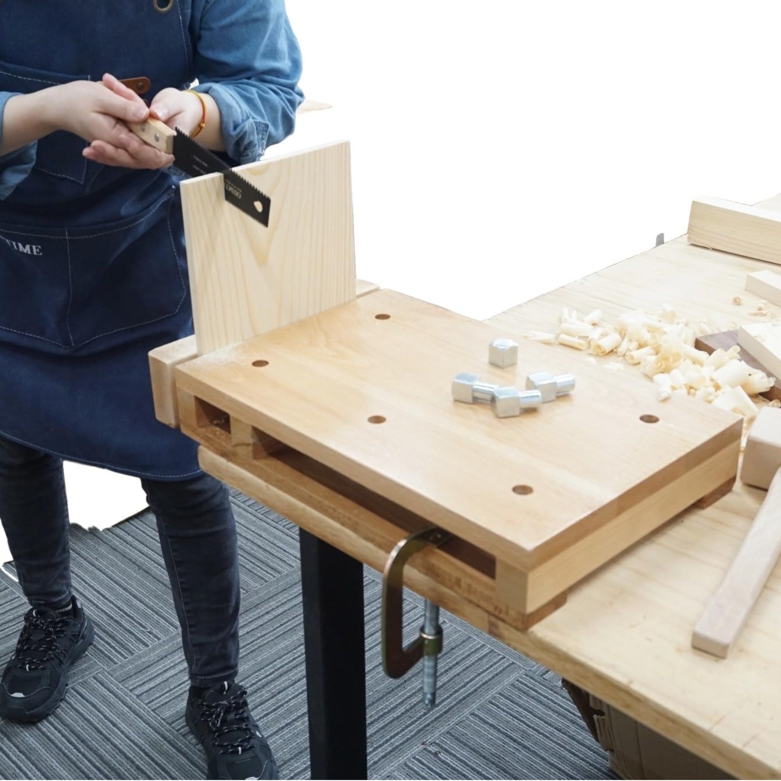Portable Carpentry Vise Clamping System Desktop Carpentry Vise Rounded Edges