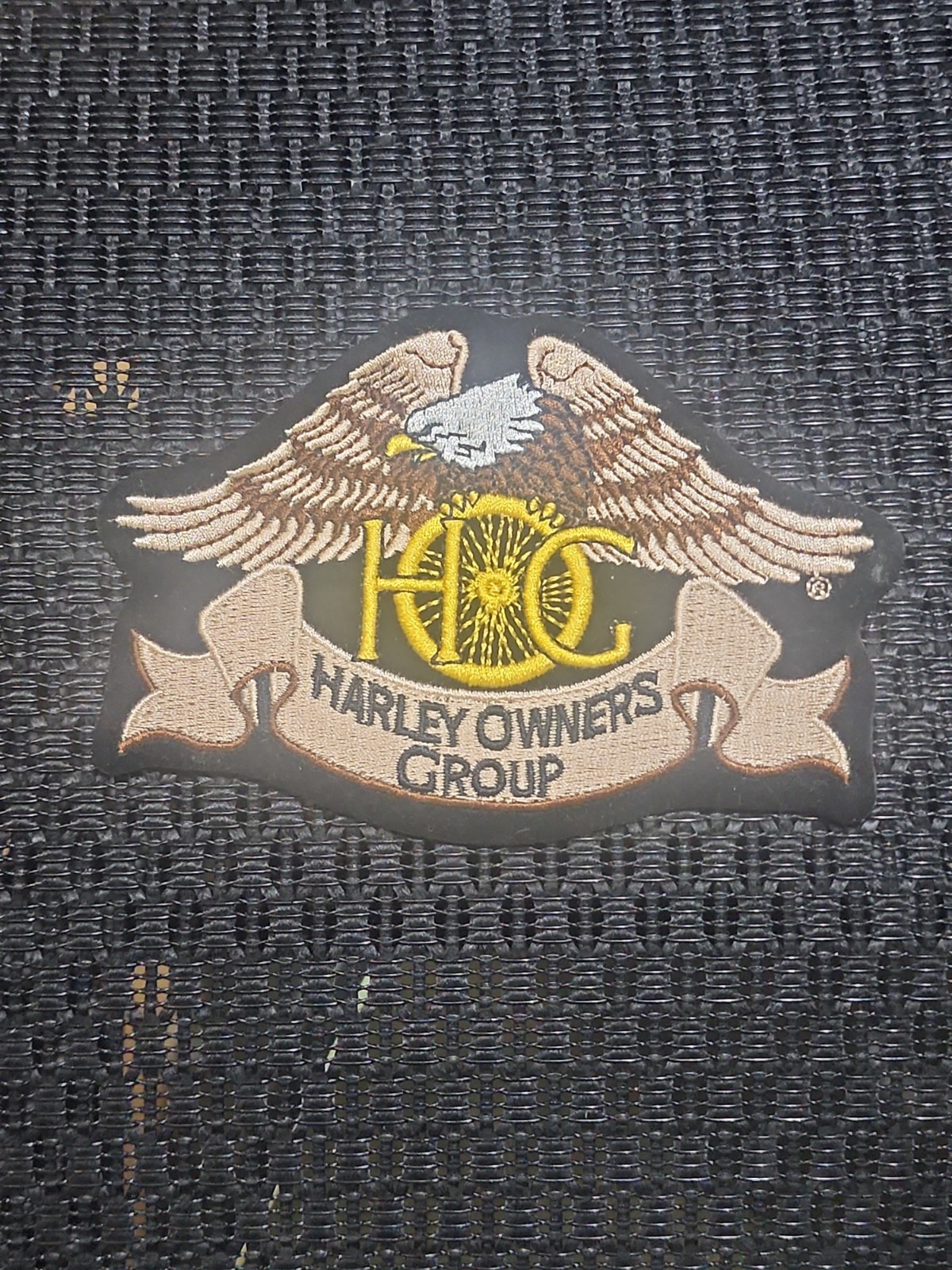 Harley Davidson Owners Group HOG Eagle Patch 4"x3" Iron-On Or Sew-On NOS