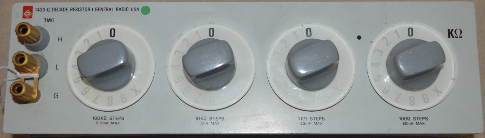 General Radio GR 1433-Q  4 Decade Resistor  Refurbished, Tested, and Good