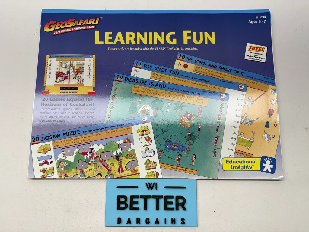 GeoSafari Learning Fun Game Card Set #EI-8759 Complete Combine N Save