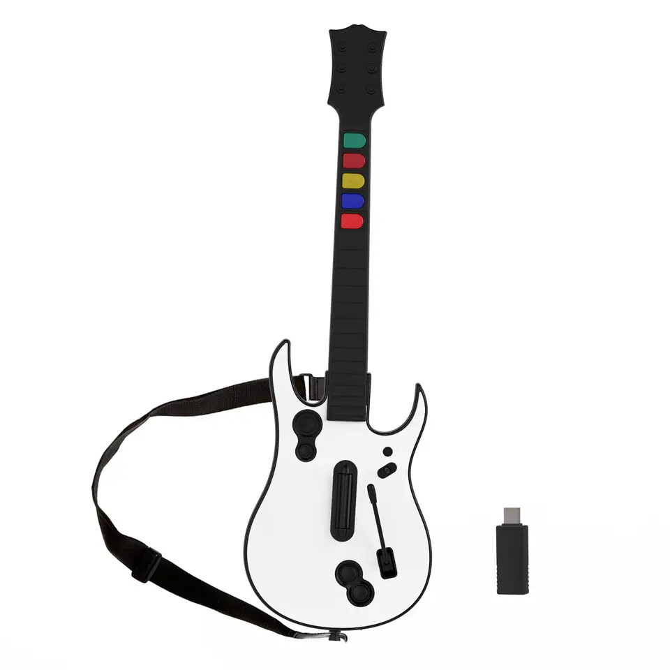 NEW Wireless Guitar Controller for PS3 & PC for Guitar Hero Clone Hero Rockband
