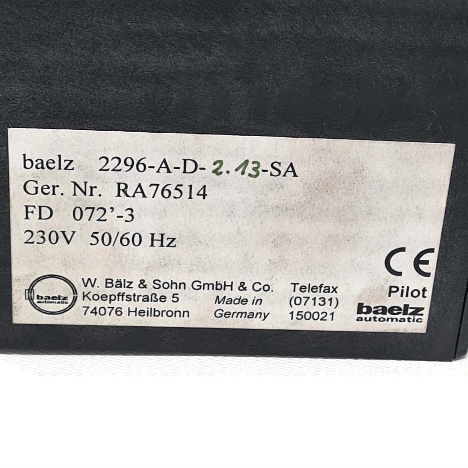 Baelz Celsitron Electronics Constant Temperature Controller. Type WBS 2296