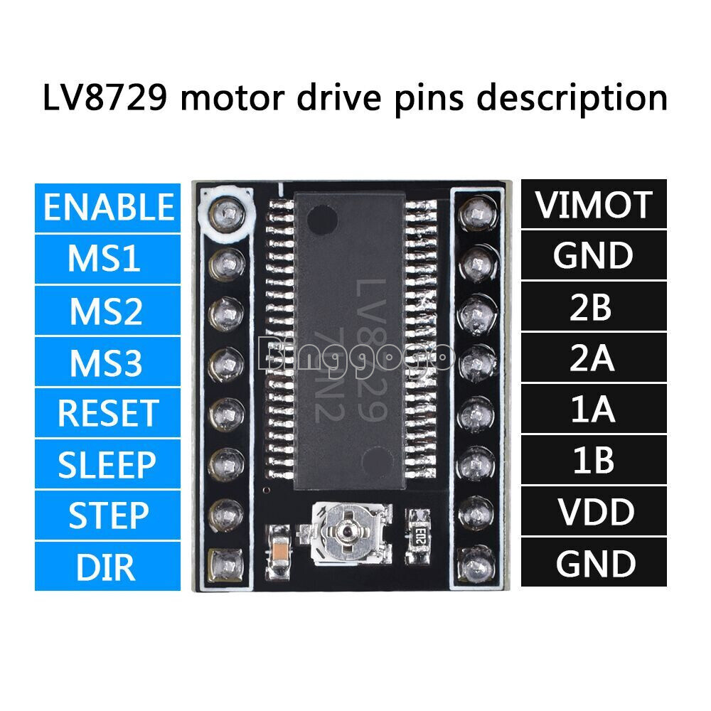 LV8729 Stepper Motor 4-Layer PCB Driver w/ Heatsink Silent Design 3D Printer