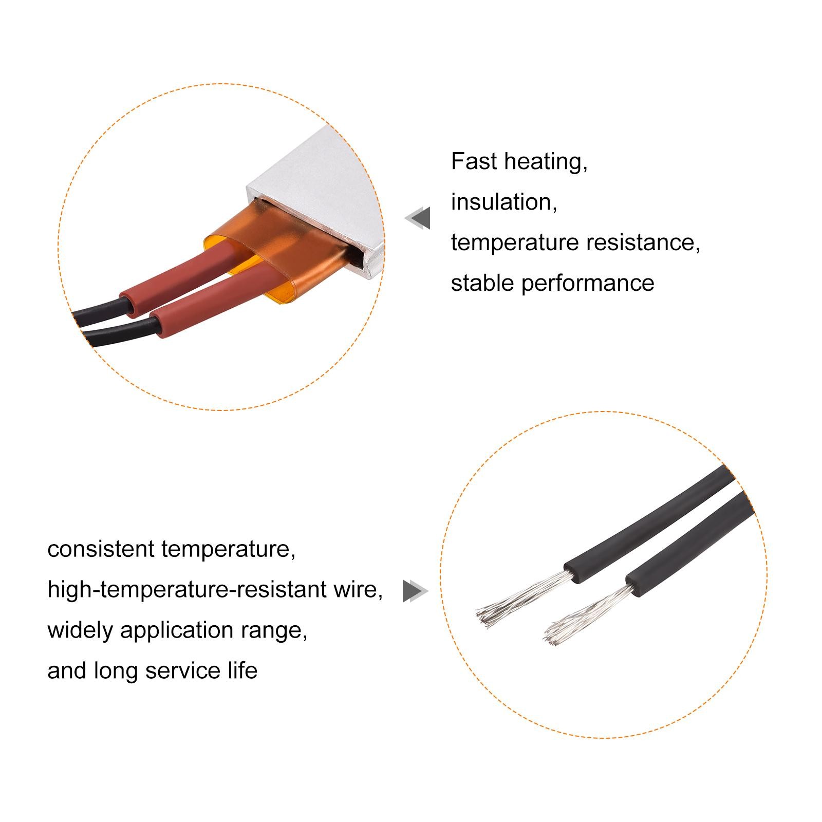 Heating Element 12V 2W-15W 70C Consistent Temperature Ceramic Thermostatic 2pcs