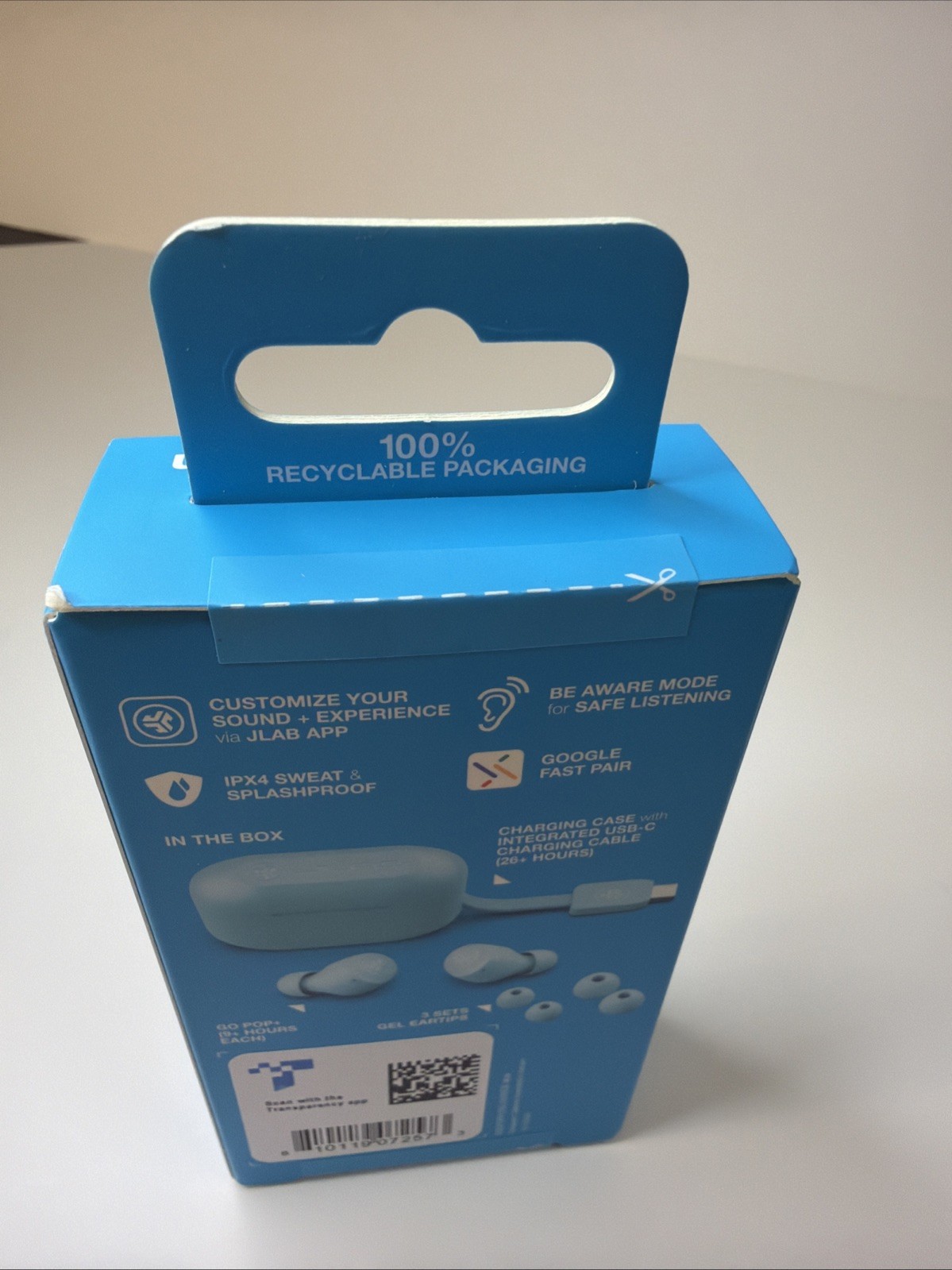 JLAB Go Pop Plus Wireless Earbuds - Sky Blue