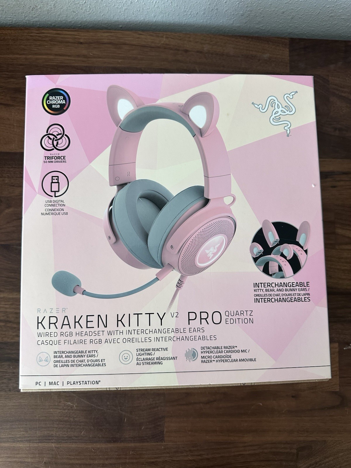 Razer Kraken Kitty V2 Quartz Edition Wired Gaming Headset
