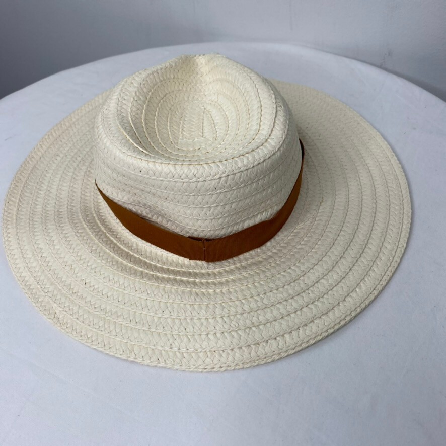 Madewell Women's $40 Packable Braided Straw Hat Antique Cream Size M/L MD832