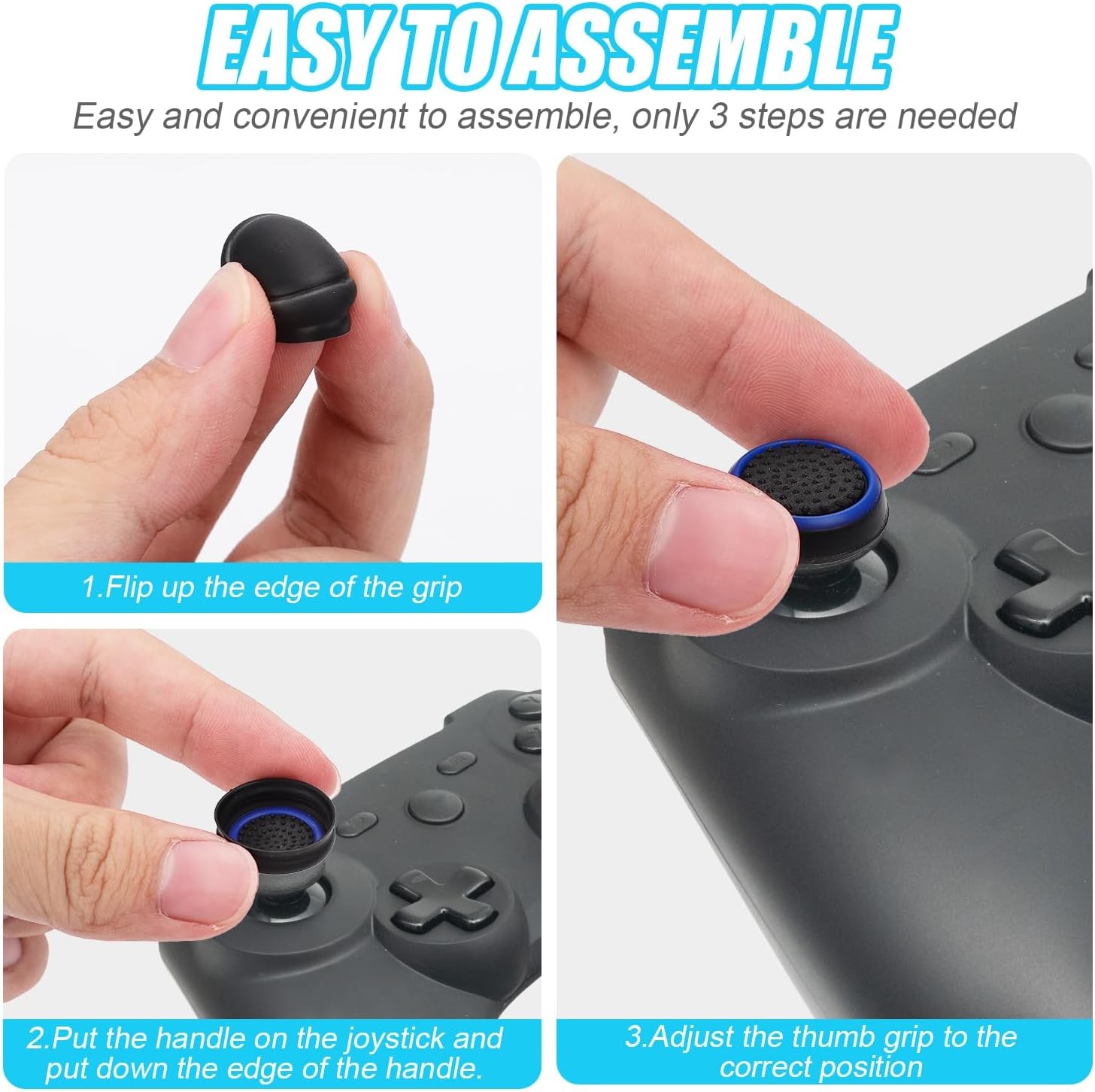 4PCS Silicone Thumb Grip Caps for PS5 PS4 Xbox Switch Pro Controller Joystick