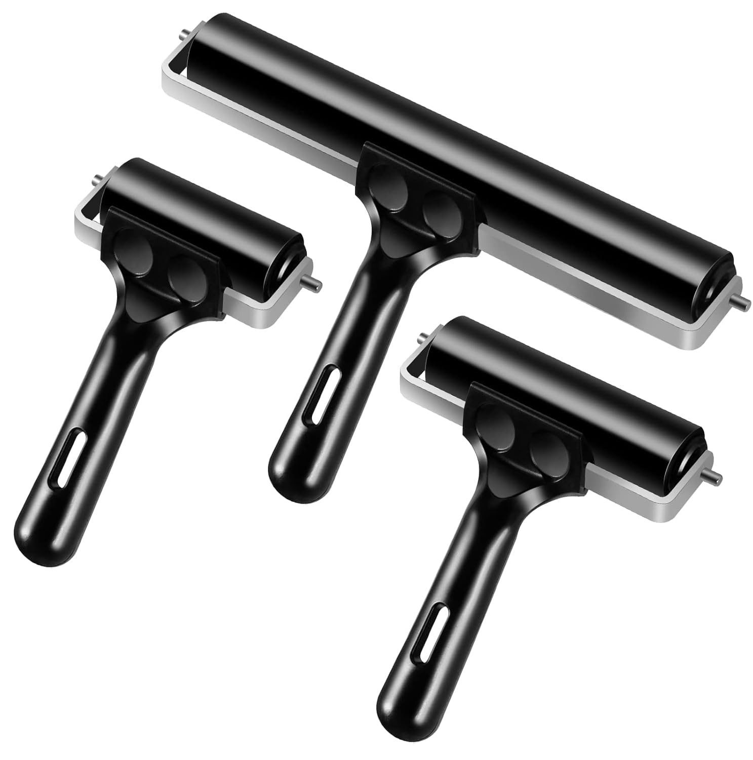 3 Pack Brayer Rollers for Crafting Vinyl Rubber Roller Brayers | Printmaking ...