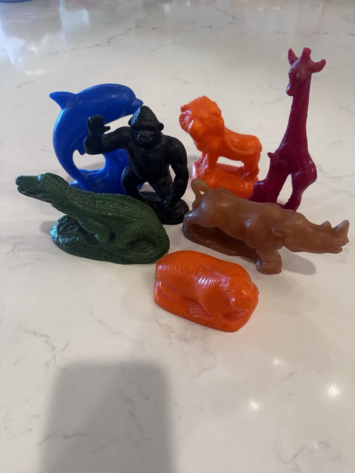 Brookfield Zoo Mold A Rama Animlas x7 Lion Gorilla Giraffe Rhino Alligator