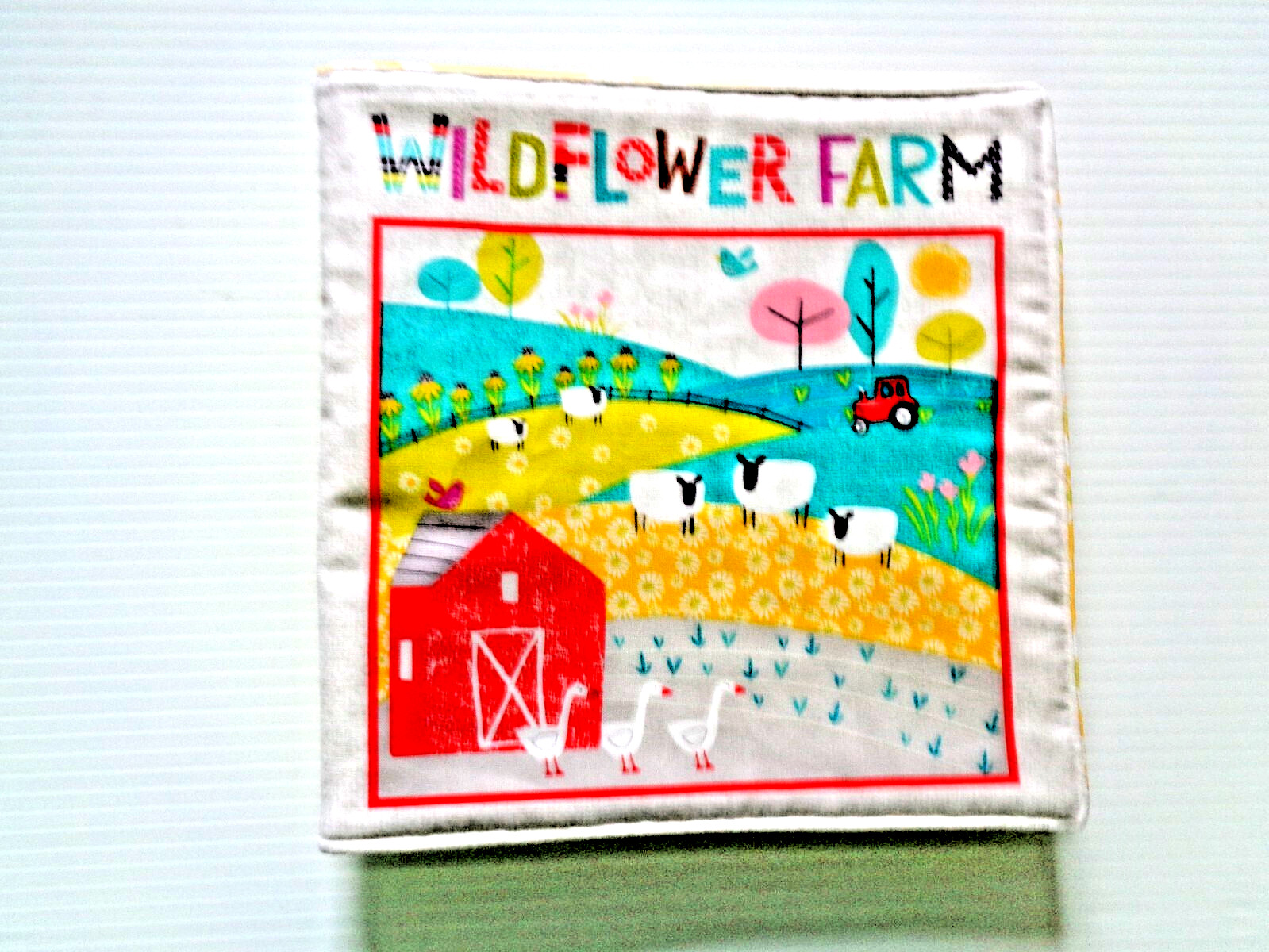'WildFlower Farm'  Soft, Washable, Cloth Book for Baby / Toddler