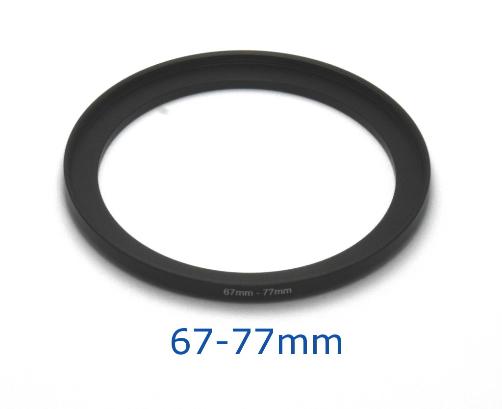 Lens filter adapter ring 67-77mm step-up DSLR Nikon Canon universal professional