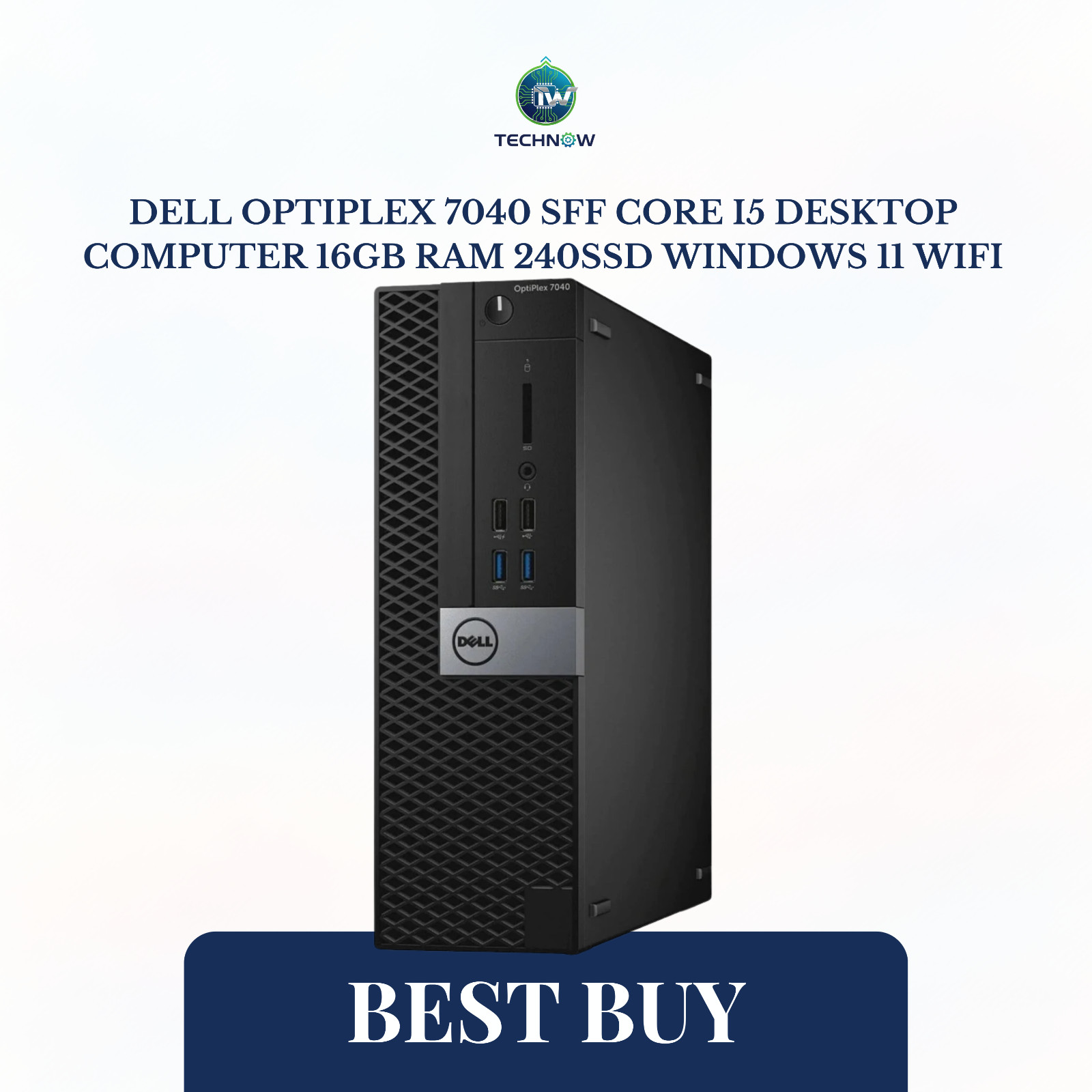 Dell OptiPlex 7040 SFF Core i5 Desktop Computer 16GB RAM 240SSD Windows 11 WiFi