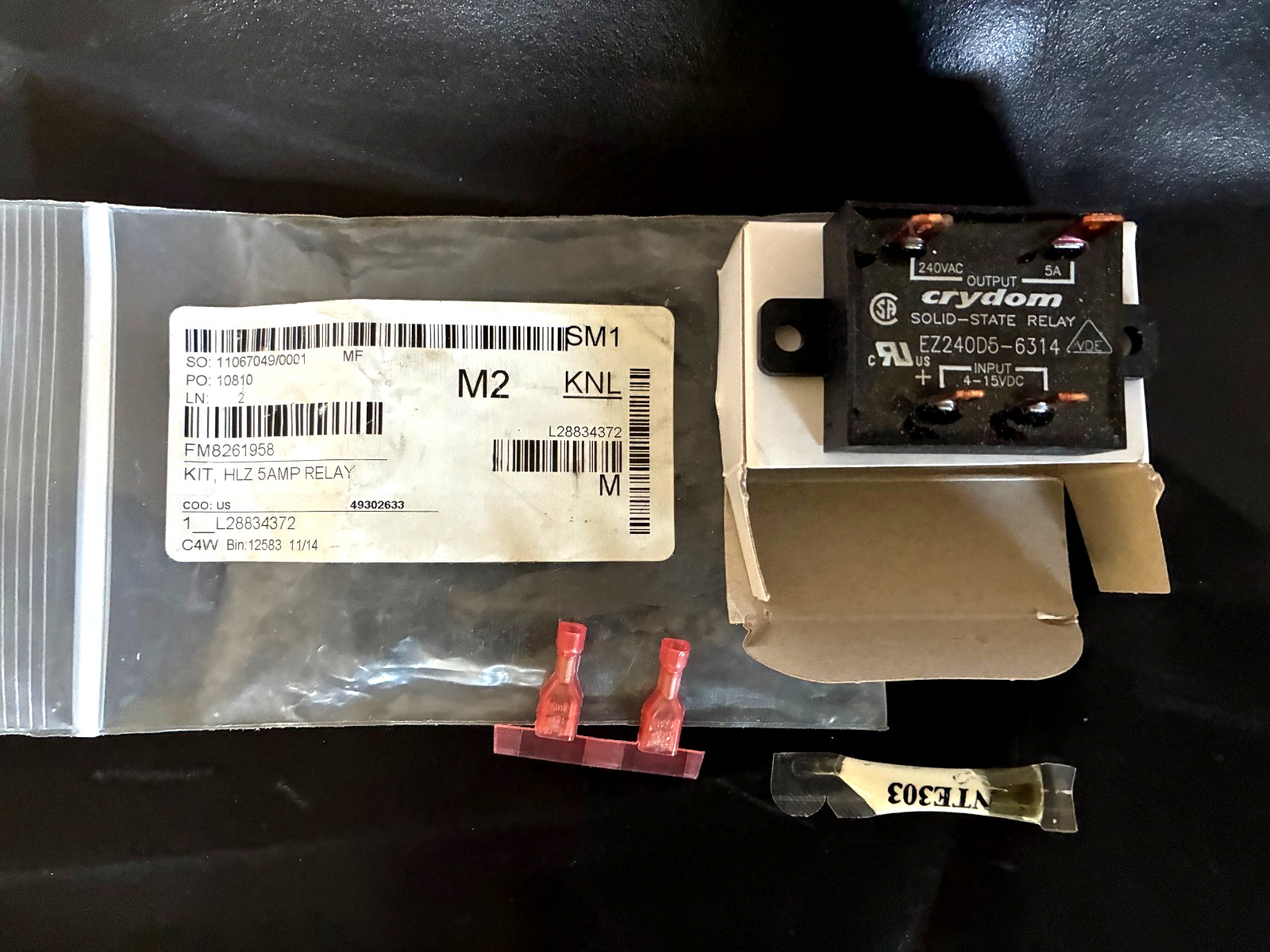 Frymaster HLZ (Heated Landing Zone) 5-amp Relay Kit- NEW- Part #8261958