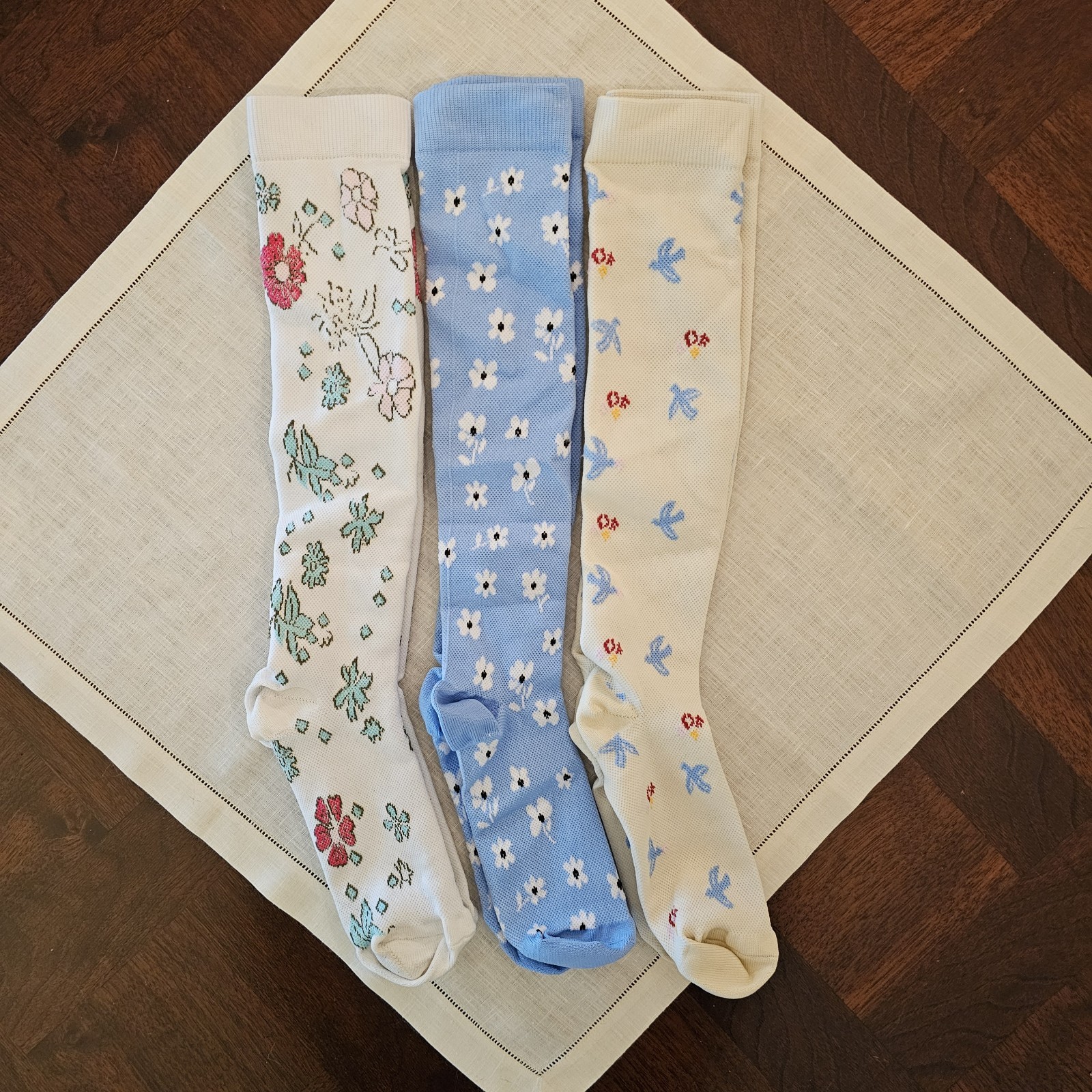 Bluemaple 3 Pack Compression Socks Women Small Medium 15-20 mmHg Open Box