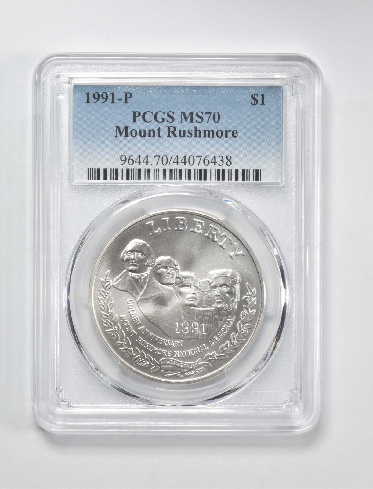 1991-P Mount Rushmore Commemorative $1 MS70 PCGS Blue Label