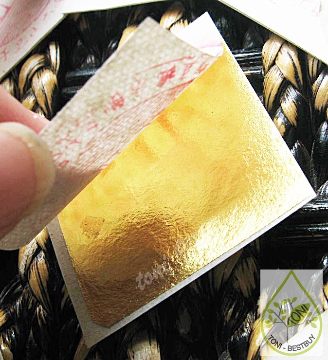 Edible 24K Genuine 100% Pure Gold Leaf TOP Gilding 1.18" Promotions 500 Sheets