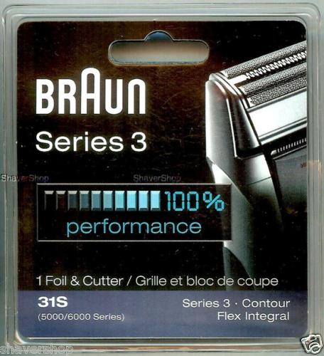 BRAUN 31S 5000/6000 CONTOUR SERIES 3 Replacement Shaver/Razor FOIL+CUTTER BLOCK