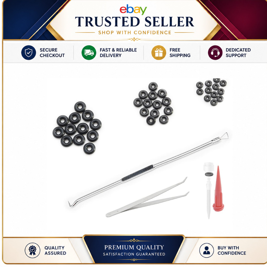 O-Ring, Buna-N, Tool Kit with 3 Convenient Sizes, Replacement for Mini Dental Im