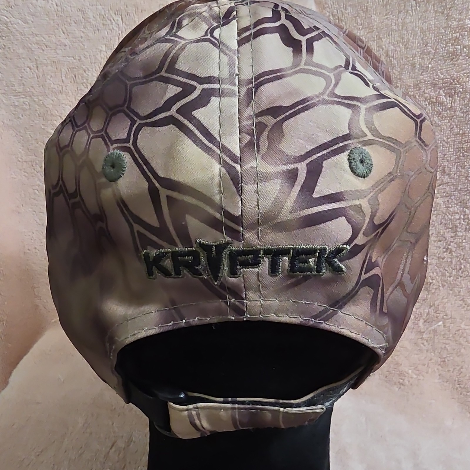 Kryptek Camo Ball Cap Adjustable Polyester Unisex Brown Beige Gray