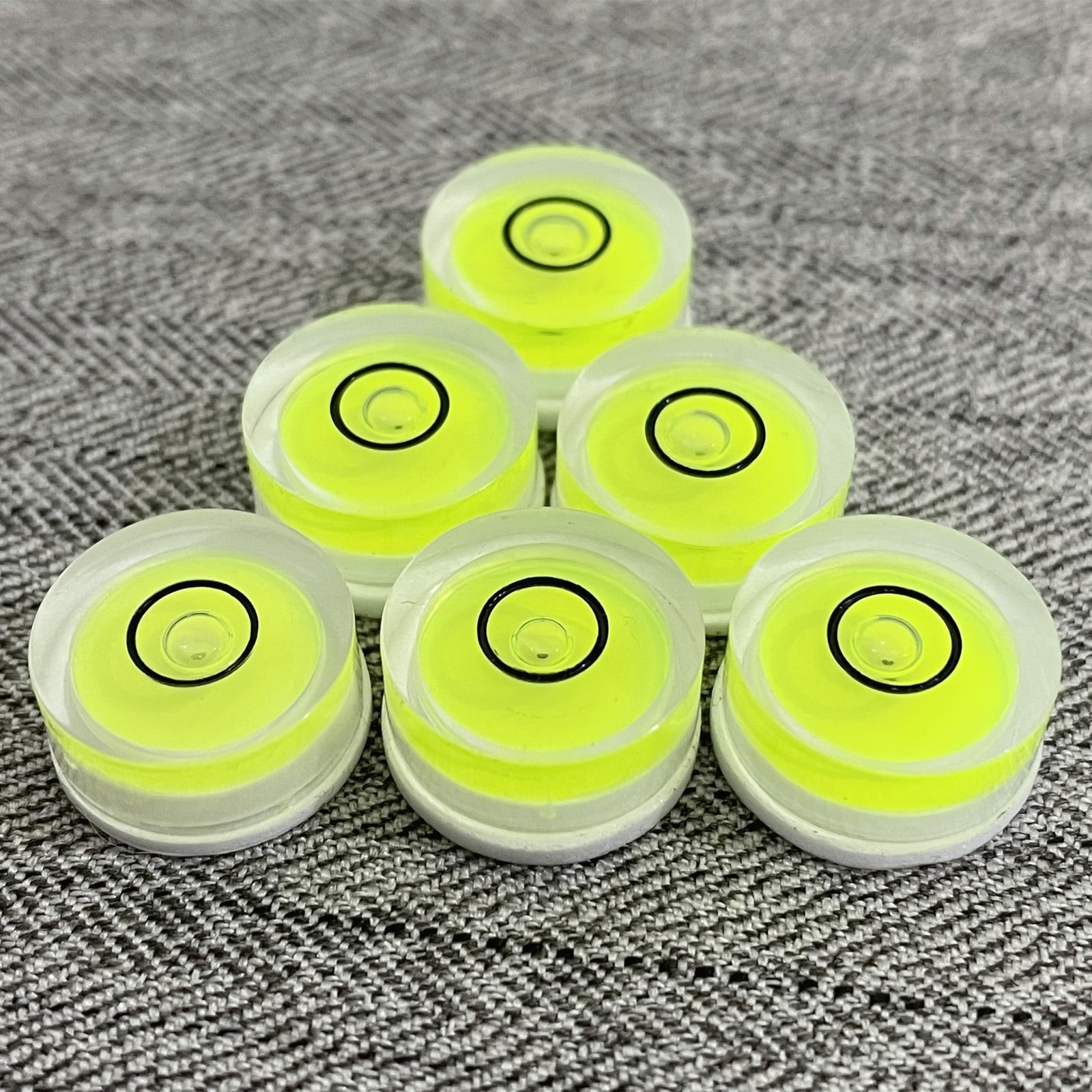 5Pcs Small Circular Bubble Levels with Double Sided Adhesive Bottom Mini Litt...