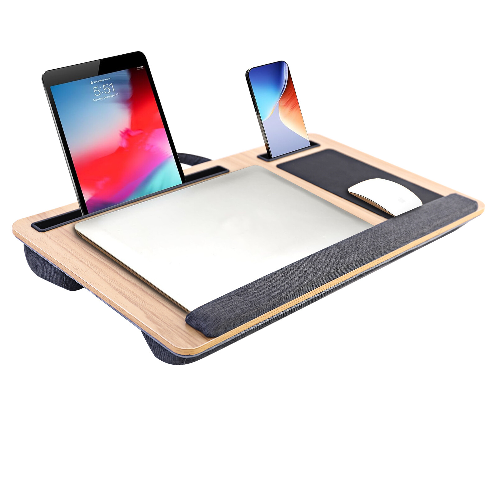 Portable Laptop Desk Table Tray Lap Computer Support Cushion Bed Pillow Cushion