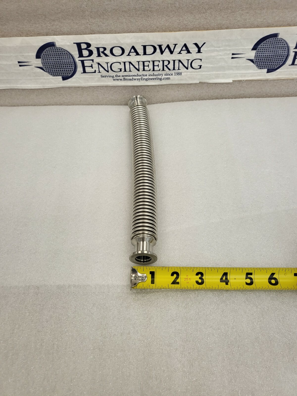 KF16 BELLOWS FLEX LINE 10 INCH STAINLESS STEEL