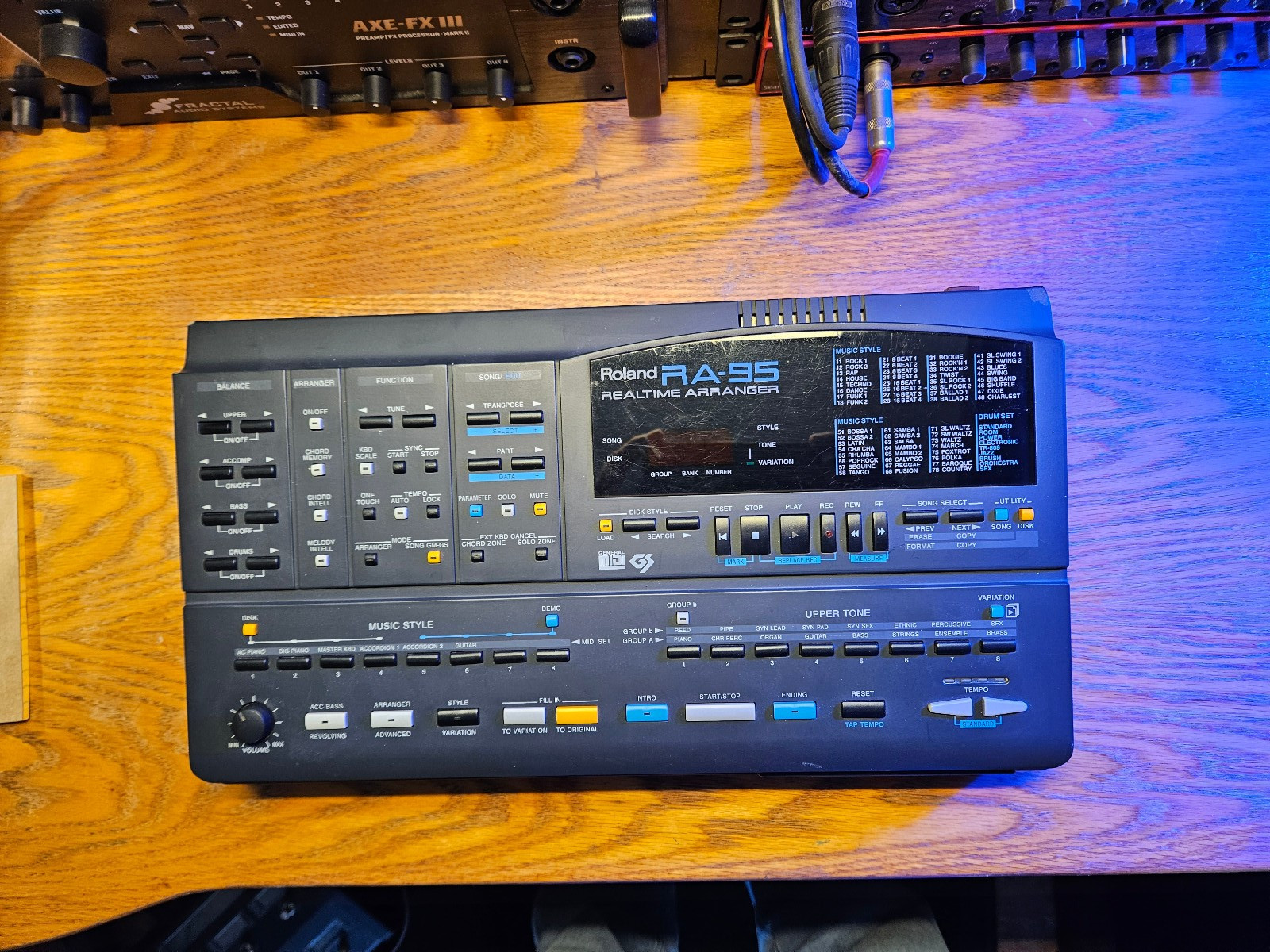 ROLAND RA-95 Real Time Arranger Sound Module with DC power supply cleaned tested
