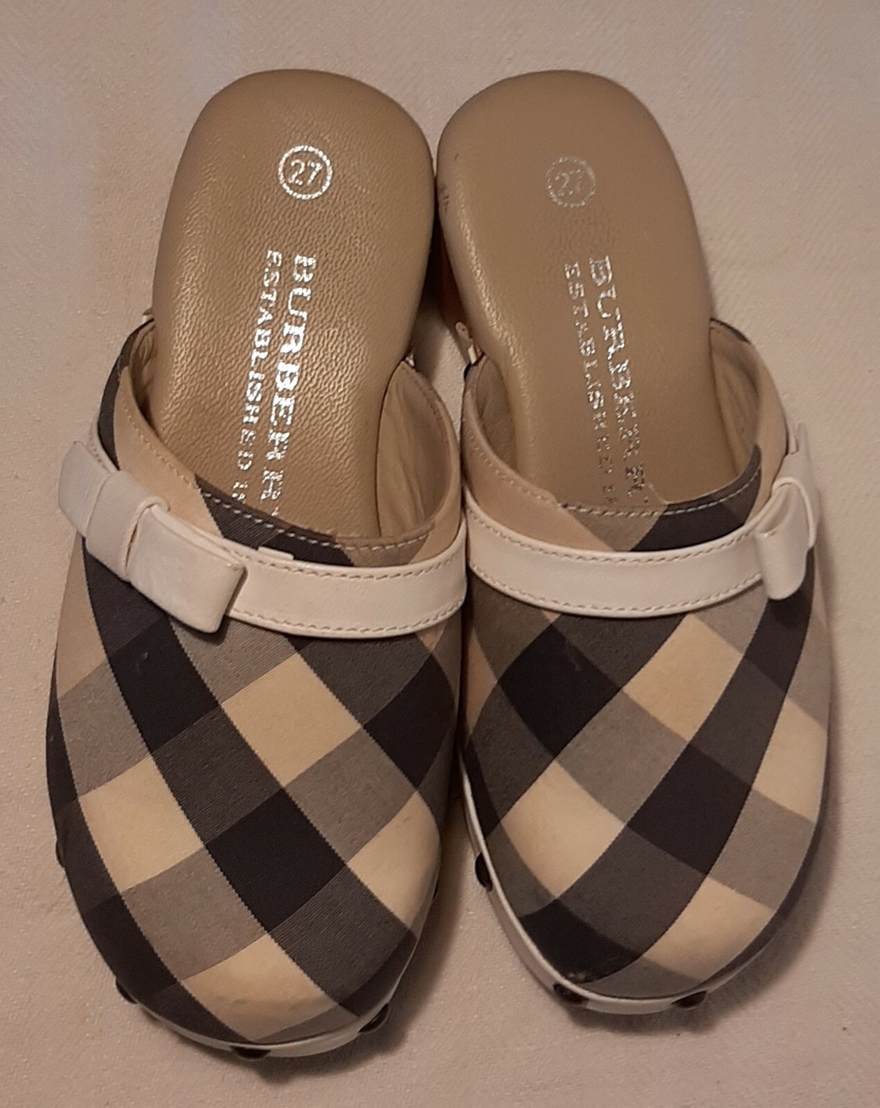 BURBERRY Children's Clogs No. 27 Signed Original Clogs