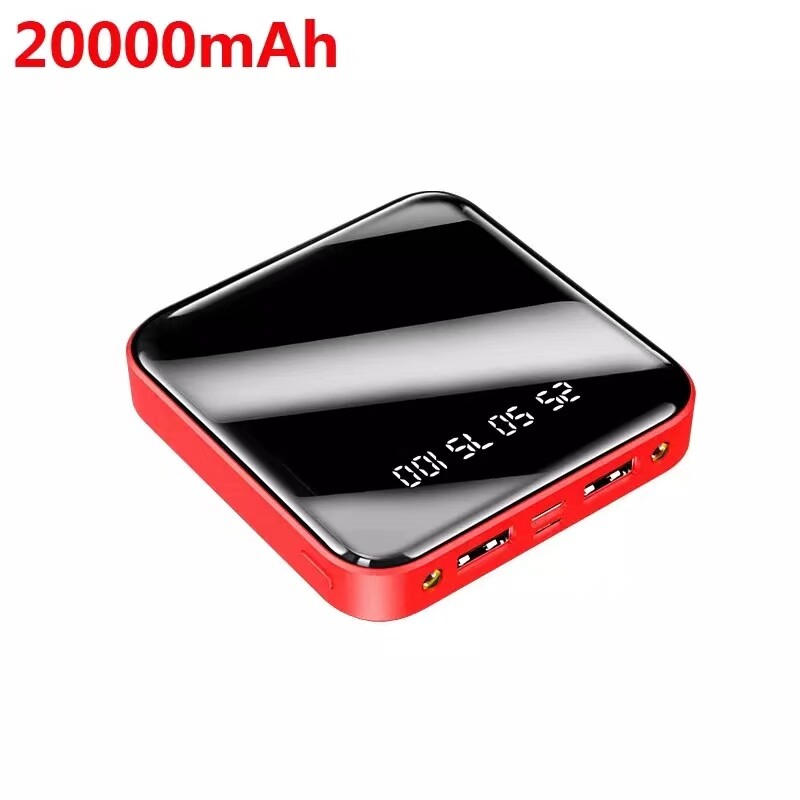 20000mAh 2USB Backup External Battery LED Power Bank Pack Fast Charger for Phone